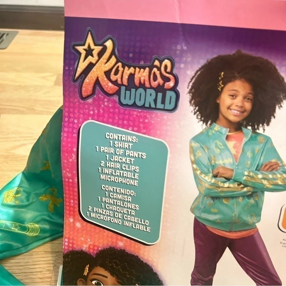 Karma’s World Costume NEW Netflix Small 6/6X Inflatable Microphone Kids